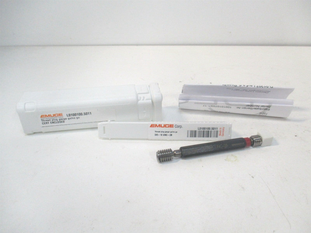 Emuge (L0100100.5011) 3/8-16 UNC-2B Go/No-Go HSS Inspection Gage