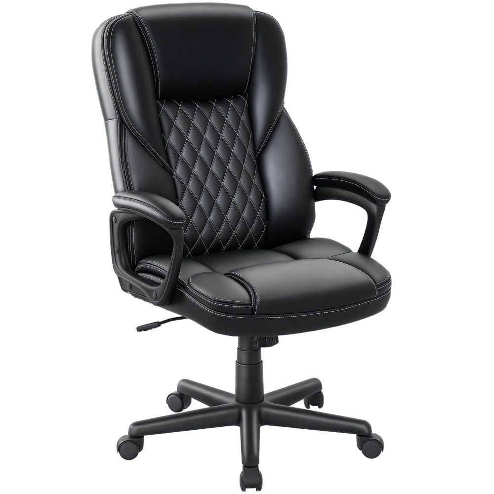 Office Chair High Back, PU Leather Executive Computer Desk Chair, Adjustable ...
