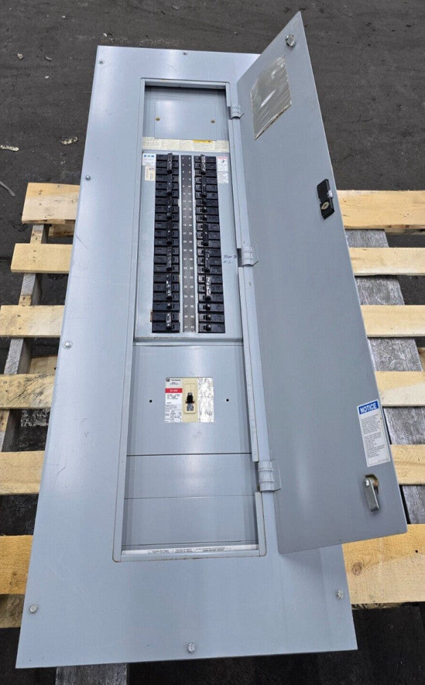 EATON 225 AMP PRL1a MAIN BREAKER PANELBOARD W/ 200A MAIN 208Y/120 VAC 3Ø 4W 42C