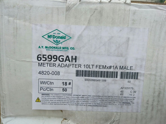 5 NEW METER ADAPTER 10LT 6599GAH