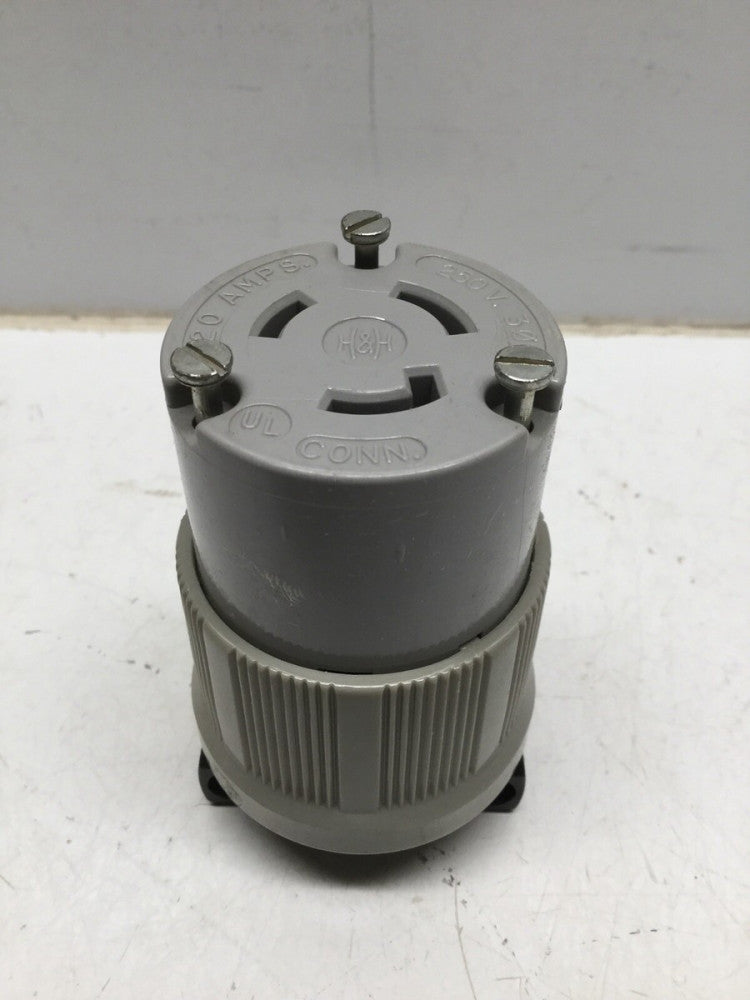 Arrow Hart 6254 Twist Locking Connector 20A 250V 3Ph 3-Pole 3W NEMA L11-20R