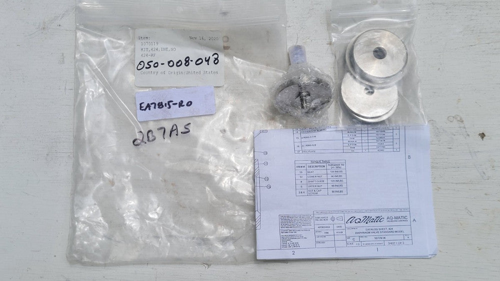 AQ-Matic 1070119 Diaphragm Valve Kit 424-RF