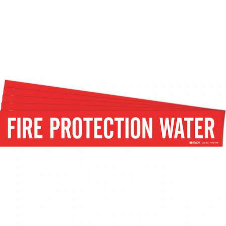 Brady 7110-1Hv-Pk Pipe Marker,Fire Protection Water,Pk5, 7110-1Hv-Pk
