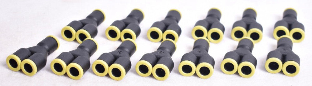 13 Count Legris TD22 Pneumatic Y Tube-to-Tube Push In Adapters 8-5/16
