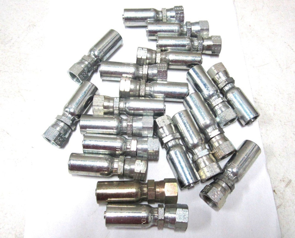 Parker (108HY-6-4) 1/4" Hose ID 5/8-18 VARI-CRIMP Couplamatic Coupling - 20 QTY