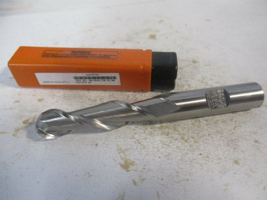(E111103201) 1/2" x 2" x 1/2" x 4" OAL High Speed Steel 2 Flute Ball End Mill 