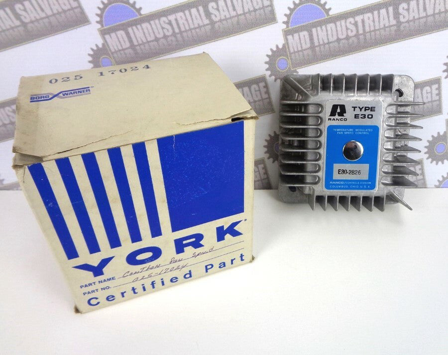 YORK - PN: 025-17024 (NEW) RANCO - PN: E30-2826 - Fan Speed Control - NEW in BOX