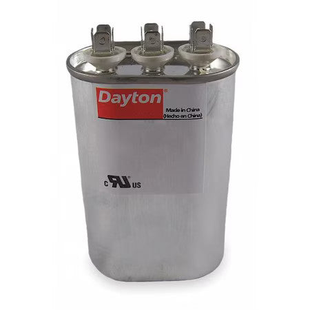 Dayton 4Ugz9 Motor Dual Run Cap,50/5 Mfd,370V,Oval