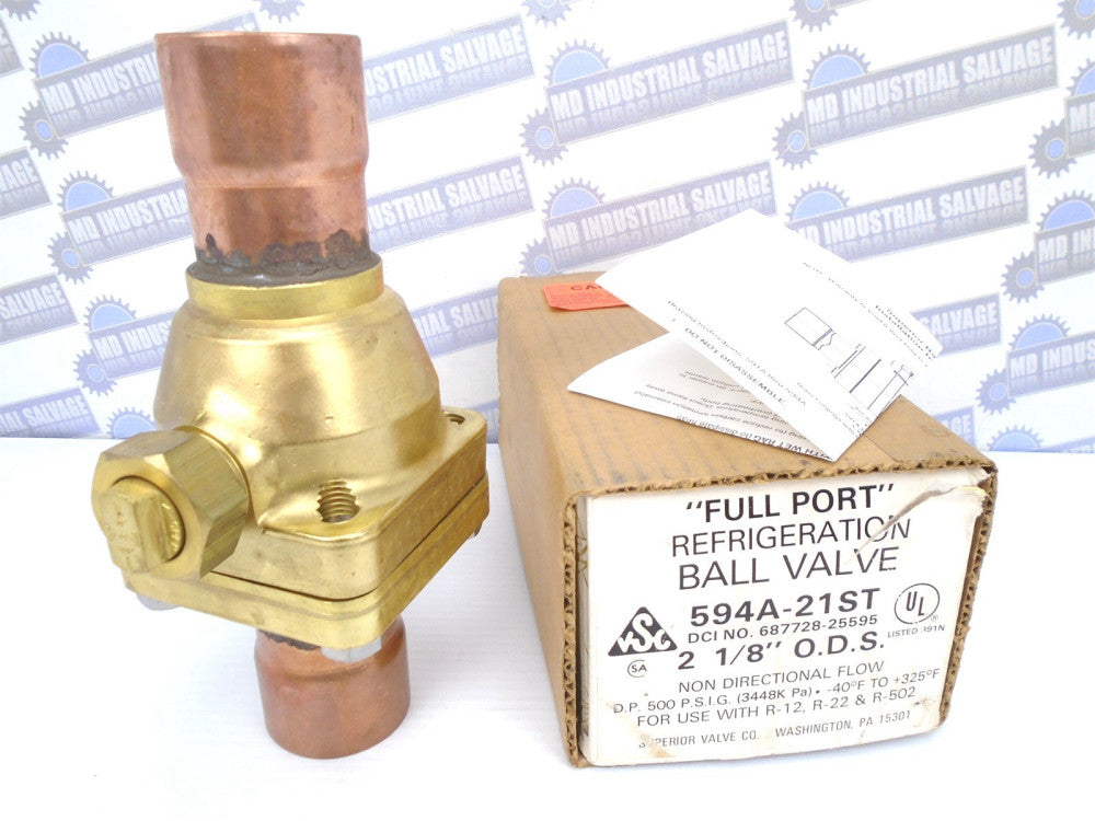 Superior Valve - 564WA-21ST - 2-1/8" ODS FULL PORT REFRIGERATION BALL VALVE -New