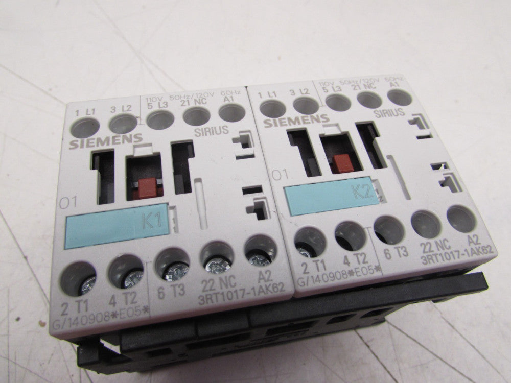 SIEMENS 3RA1317-8XB30-1AK6 REVERSING CONTACTOR 110/120V XLNT USED CONDITION !!
