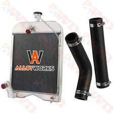 3 Row Radiator+Upper&Lower Hose Kit For Ford Tractor Ford 2N 8N 9N 790 Engine