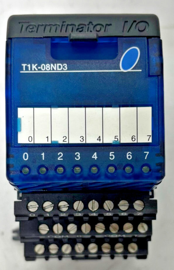 TERMINATOR 1/0 T1K-08ND3 INPUT MODULE AUTOMATION DIRECT BASE TIK-08B-1