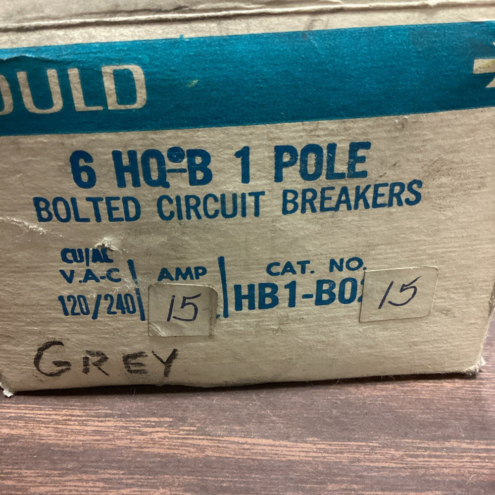 HB1-B015 ~ GOULD ITE HB1-B015 15A 1P 120/240V 65kA MCCB Lot Of 3 E80