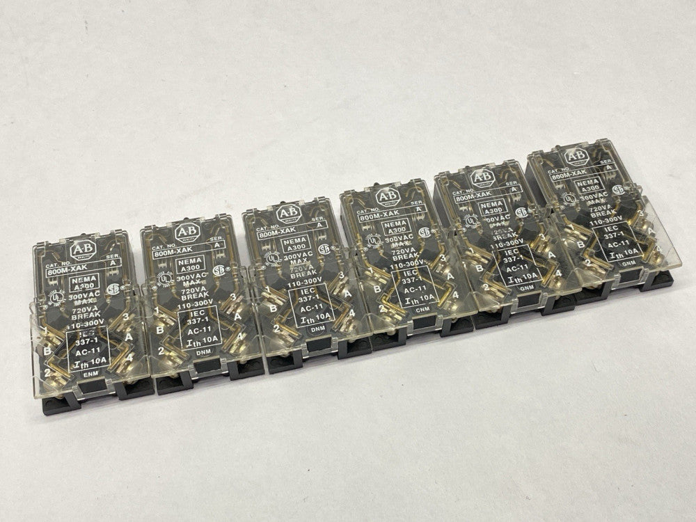 Allen Bradley 800T-XAK Ser A Contact Block 110-300V LOT OF 6