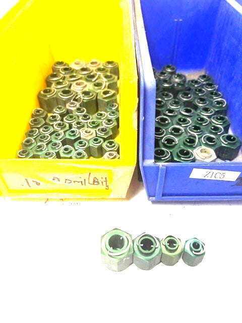 ALUMINUM TUBE COUPLING NUT- MILITARY STANDARD- (LOT OF 91)