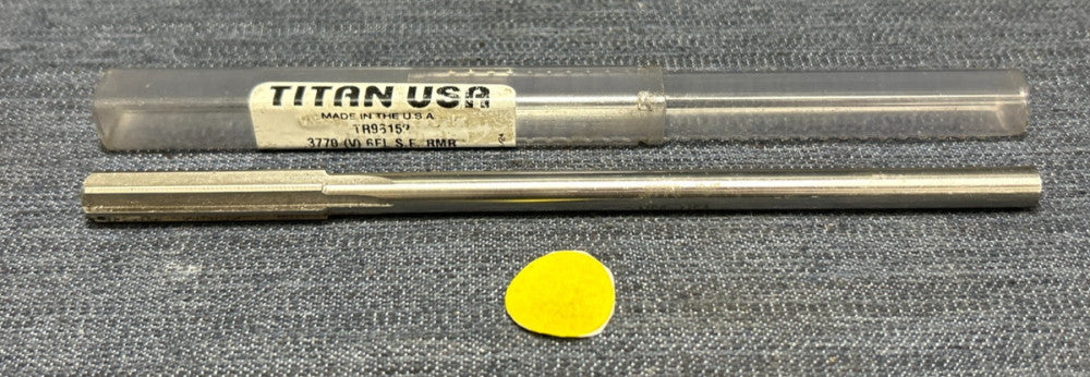 TITAN .3770  6 FLUTE HSS CHUCKING REAMER  TR96152  7" OAL  1-3/4 " LOC