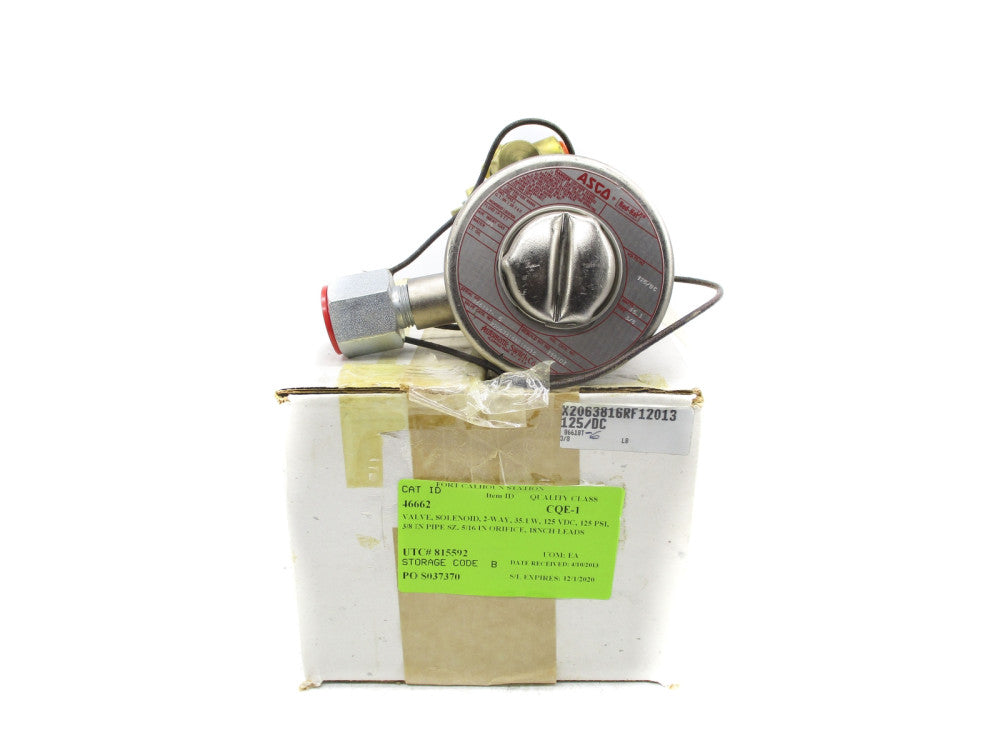 ASCO X2063816RF12013 125VDC 0-125PSI 3/8" NSMP