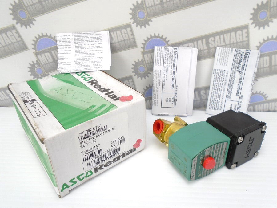 ASCO - SOLENOID VALVE - MPN: JKP8262H023V - 1/4 x 1/8- 2NC 110V/50 - Fuel Oil OK