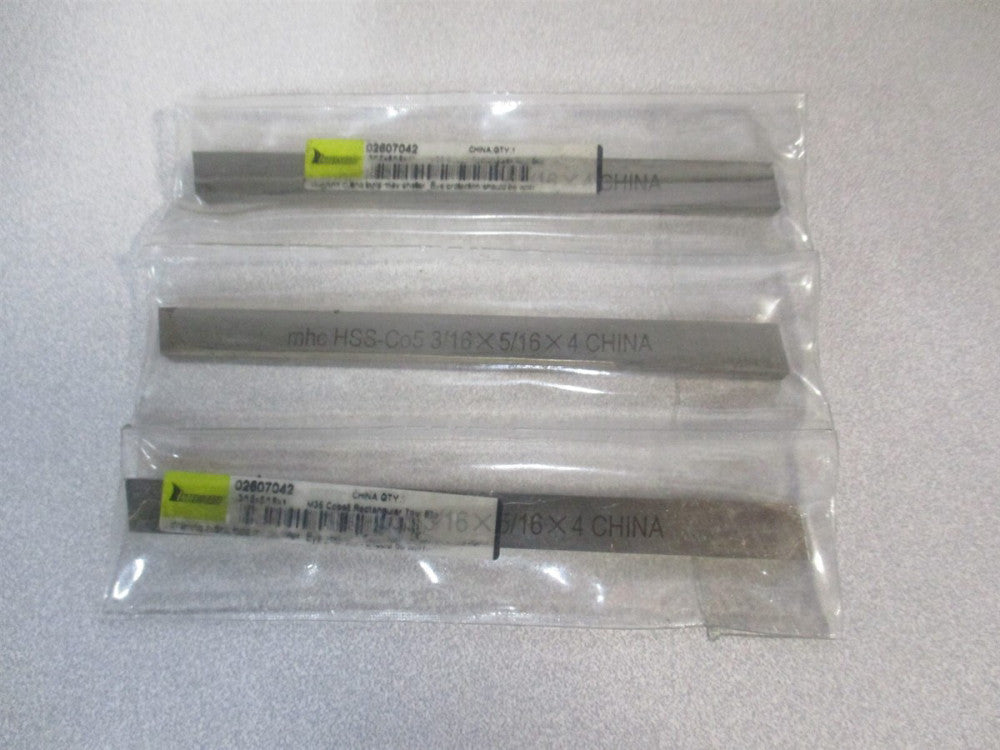 (461-0000) 3/16″ x 5/16″ x 4″ OAL M35 Cobalt Rectangular Tool Bit Blank - Qty 3