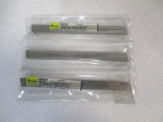 (461-0000) 3/16″ x 5/16″ x 4″ OAL M35 Cobalt Rectangular Tool Bit Blank - Qty 3