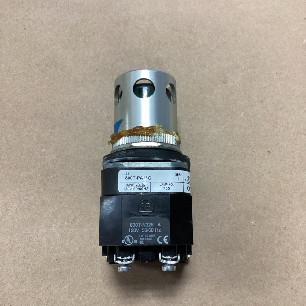 Allen-Bradley 800T-PA16G Ser T Green Push Button w/ guard