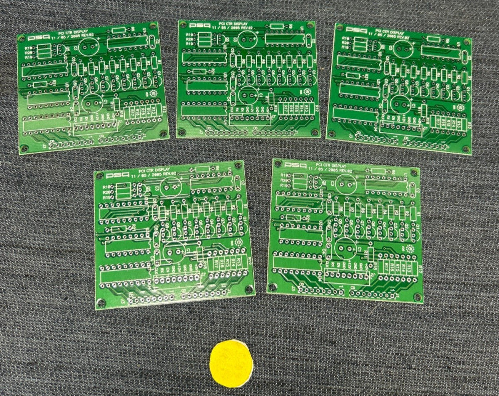 PSG PRINTED CIRCUIT BOARD  REV 02  2-3/4" X 2-1/2"   LOT OF 5