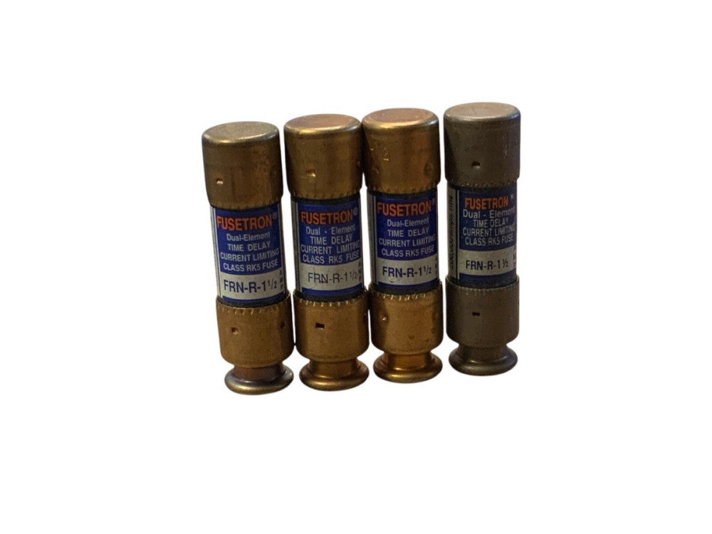 Bussmann FRN-R-1/2 250 V AC / 125 V DC 1/2 A Fusetron Time Delay Fuse - Lot of 8