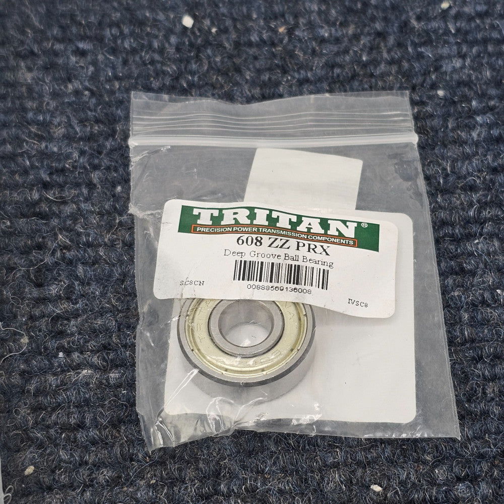 (QTY 12) Tritan 608 ZZ PRX Deep Groove Ball Bearing: 22 mm OD, Double Shield