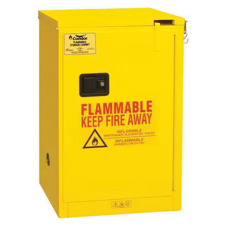 Condor 45Ae87 Hazardous Material Storage Cabinet, 12 Gal, 1 Shelves, Steel, 23