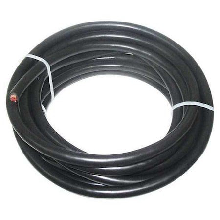 Westward 19Ye07 Welding Cable,1/0,25 Ft.,Black,Rubber
