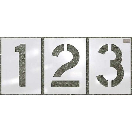 C.H. Hanson 70357 Stencil,Number Kit,12Pcs.,10 X 6-2/3 In.
