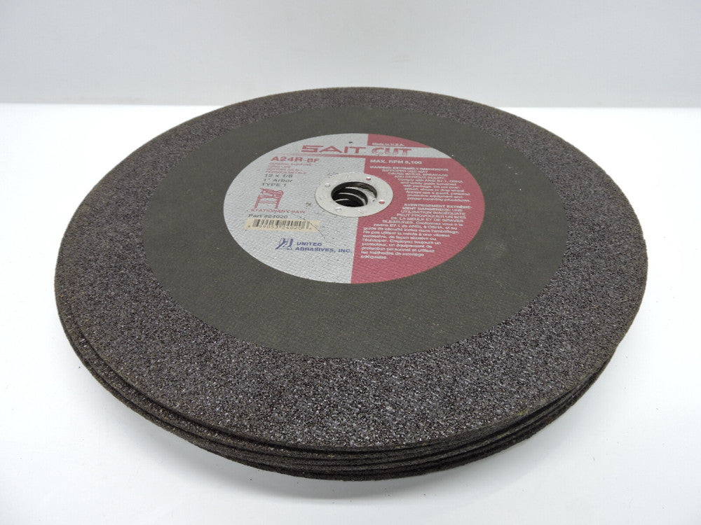 9 PACK - United Abrasives SAIT 24020 12X1/8X1 A24R Stationary Saw Cutting Wheels