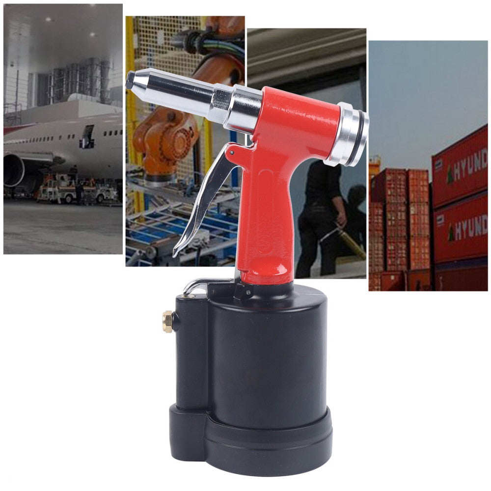 Pneumatic Air Hydraulic Pop Rivet Gun 1/8" 5/32" 3/16" 1/4 "Npt  +4 * Nozzle USA