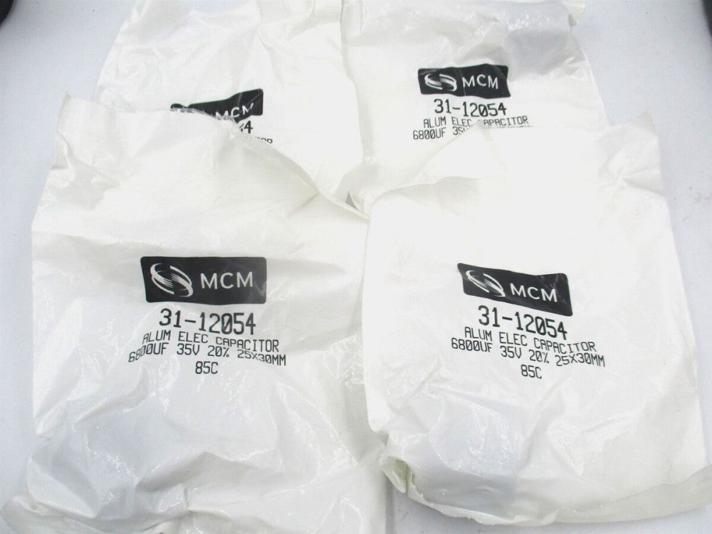 MCM (31-12054) 35V 6800UF 25x30mm Aluminum Electronic Capacitor - Lot of 4