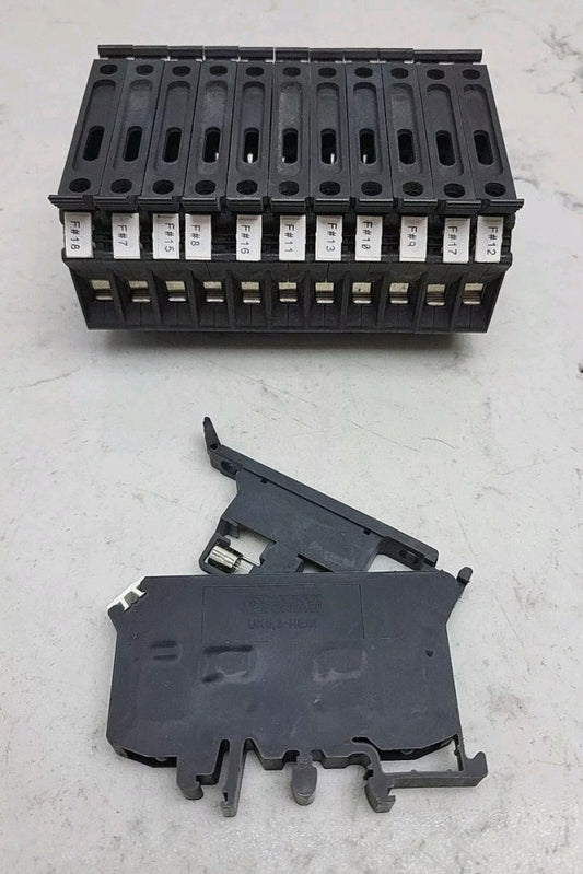 12 Pack Phoenix Contact UK6,3-HESI Fused Terminal Block 600V 25A Max 