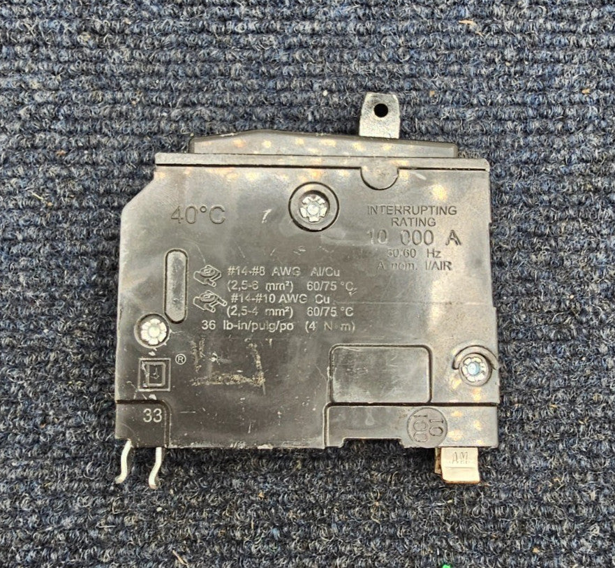 Square D QO115: 15 Amp Single-Pole Circuit Breaker