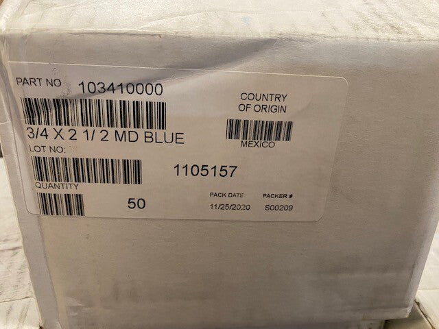 (Box of 50)  3/4 x 2-1/2 BLUE MEDIUM RAYMOND Die Spring