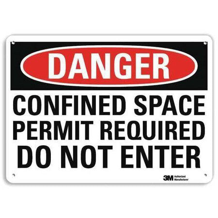 Lyle U3-1229-Ra_10X7 Danger Sign,4 Hole Mount,10In W X 7In H, U3-1229-Ra_10X7