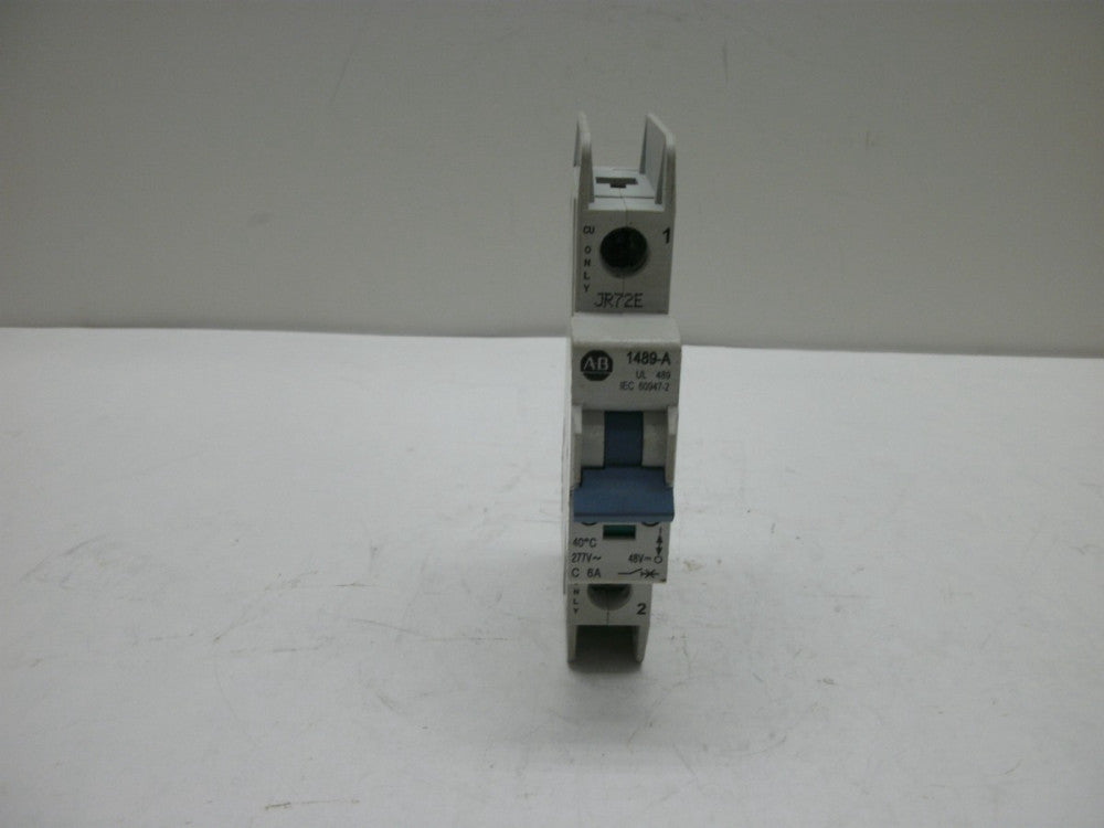 ALLEN BRADLEY 1489-A1C060 SER A CIRCUIT BREAKER 6 AMP 1 POLE 277V~ 48VDC