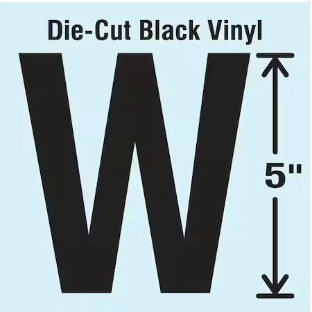 Stranco Dbv-5-W-10 Die Cut Letter Label, W, 10 Cards,Pk10