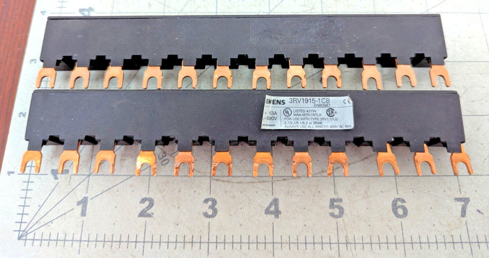 Siemens 3RV1915-1CB Comb Busbar Line Side Feeder 63 Amp 690V Module Unit