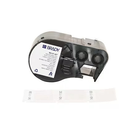 Brady M4-91-427 Precut Label Roll Cartridge,Clear/White
