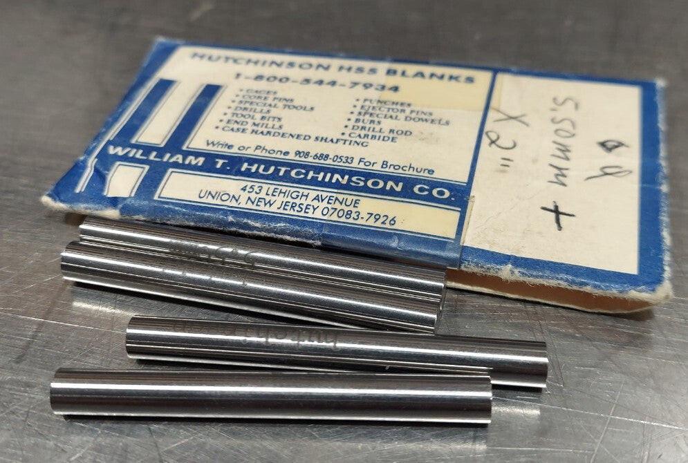 Lot Of 4 - USA Hutchinson 5.50mm x 2" Drill Blank Reamer Pin Gage