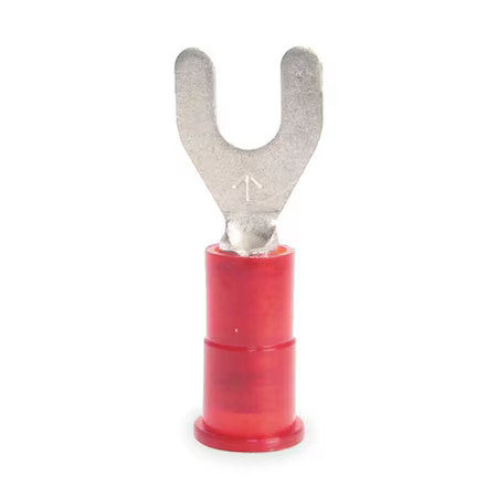 3M Mng18-8Fx Fork Terminal, #8 Stud Size, 18 Awg, 600 V, Nylon Insulated, Red,