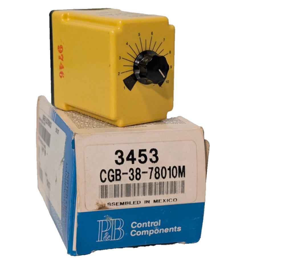 Potter & Brumfield CGB-38-78010M electrical time delay relay, 1-10 minute, 3453