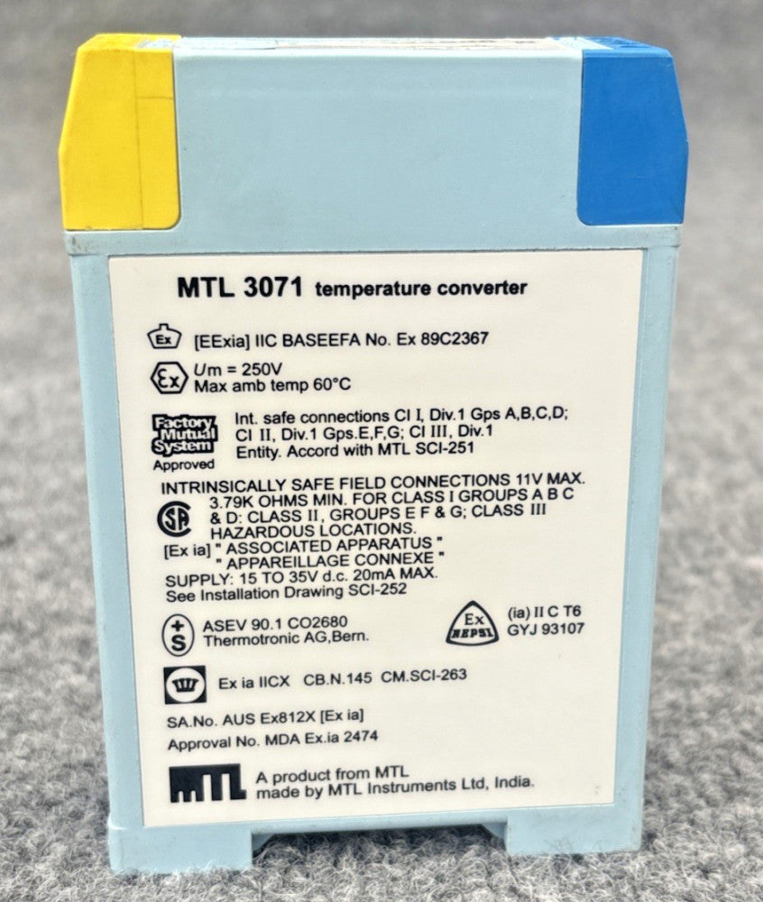 MTL3071  Temperature Converter Used