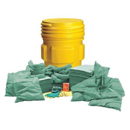 Condor 35Zr88 Spill Kit, 55 Gal Volume Absorbed Per Kit, 65 Gal Capacity, Drum,