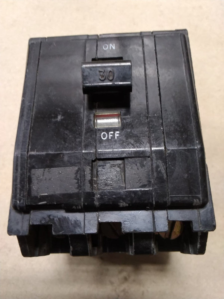 Square D, LP-2947 Type QOB, 3 Pole Circuit Breaker, 30A C61