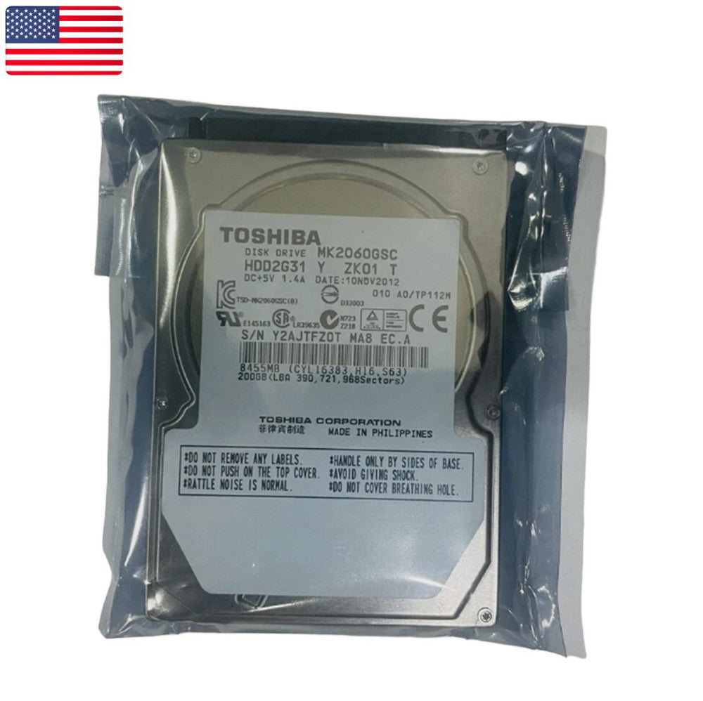 One Brand New TOSHIBA MK2060GSC Hard Drive 200GB 2.5"- US Stock