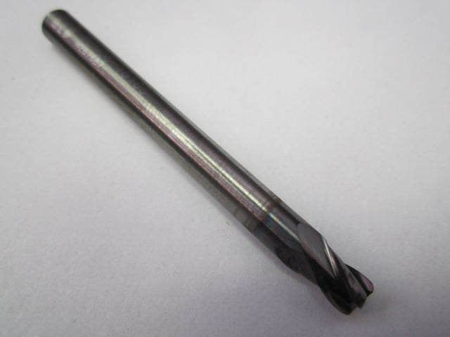 Robb Jack .168" TiALN Coated Solid Carbide 4F End Mill w/ .030" Corner Radius 